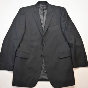 Mantoni 42L Black Super 140s Wool Mens Blazer Suit‎ Jacket Sport Coat